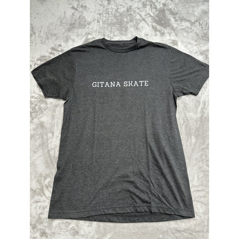 Gitana Brand T-Shirt Men's Size‎ Medium Charcoal Gray Short Sleeve Skate Theme
